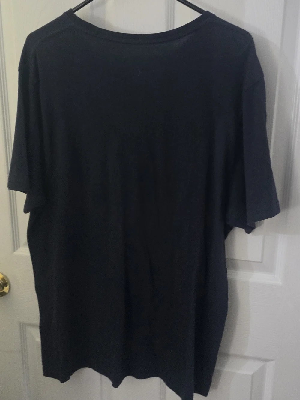 Michael Kors Navy Short Sleeve Tee with White Striped MK Logo